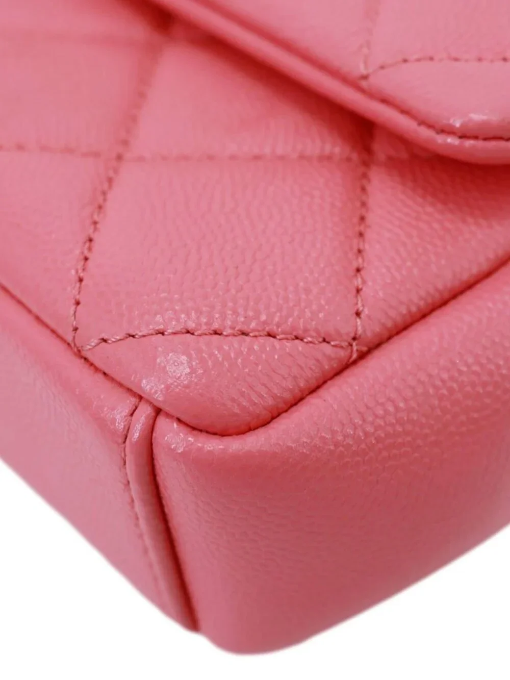 Chanel My Everything Flap Small Quilted Caviar Leather Shoulder Bag Pink